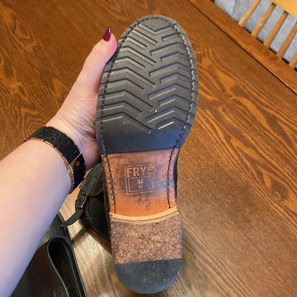 Frye Veronica Short Engineer Biker Mid Calf Boot Distressed - Picture 11 of 13